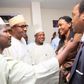 Former Cross River State Governor, Donald Duke and wife, Onari visit President-elect, Muhammadu Buhari in Abuja on Thursday, April 2, 2015.