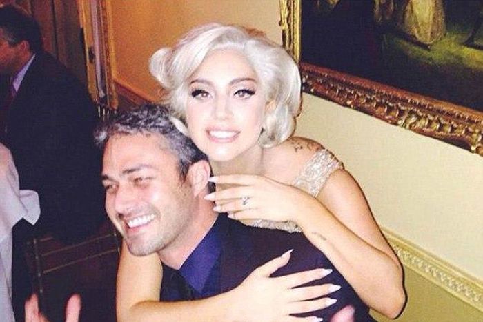 Happy couple: Lady Gaga wants to include her family in her upcoming nuptials to fiance Taylor Kinney