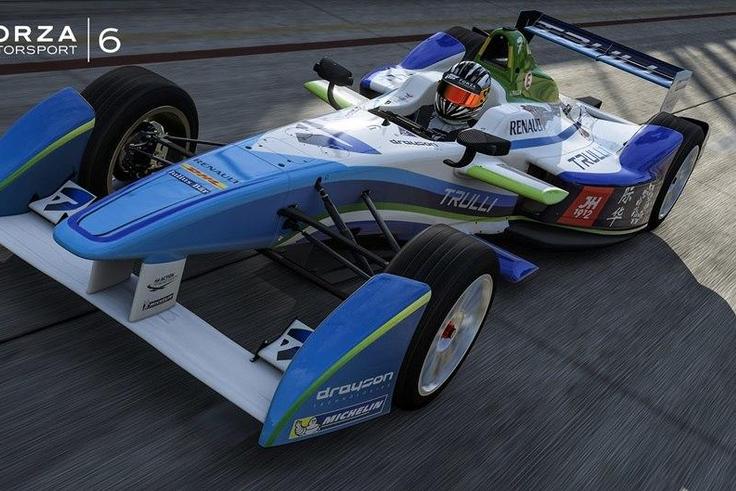 One of the Electric racing cars in the Forza Motorsport 6 racing game