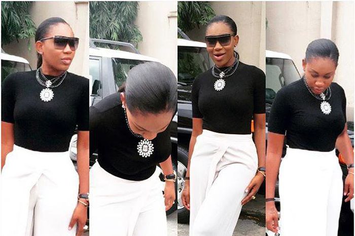 Ebube Nwagbo looking stunning in a monochrome combination