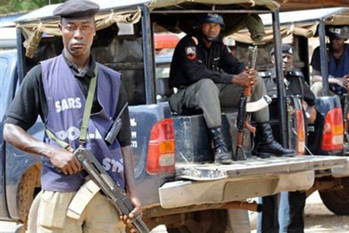 Nigerian police officers.