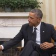 U.S. President Barack Obama meets with Nigerian President Muhammadu Buhari (L) in the Oval Office of the White House in Washington July 20, 2015.