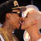 Amber Rose and Wiz Khalifa enjoy a passionate moment together