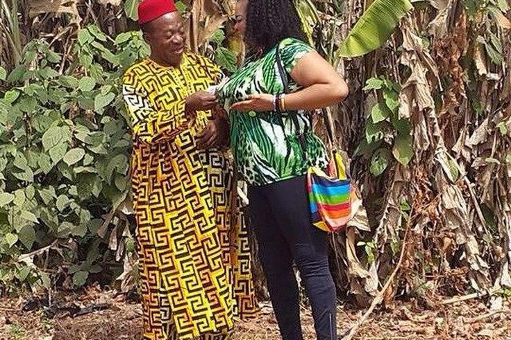 Zulu Adiegwe and Chinyere Wilfred on set of Upcoming movie