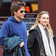 Bradley Cooper and Suki Waterhouse taking a stroll
