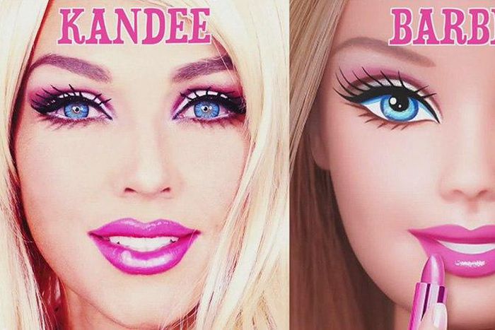 Kandee Johnson transforms into Barbie