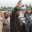 President Goodluck Jonathan arrives Bayelsa ahead of elections
