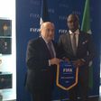 NFF and FIFA Presidents, Amaju Pinnick and Sepp Blatter after the meeting in Zurich