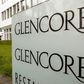 The logo of Glencore is seen in front of the company's headquarters in the Swiss town of Zug, in a file photo. REUTERS/Arnd Wiegmann