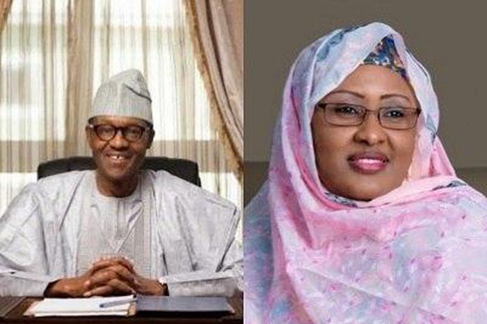 President Muhammadu Buhari and wife, Aisha