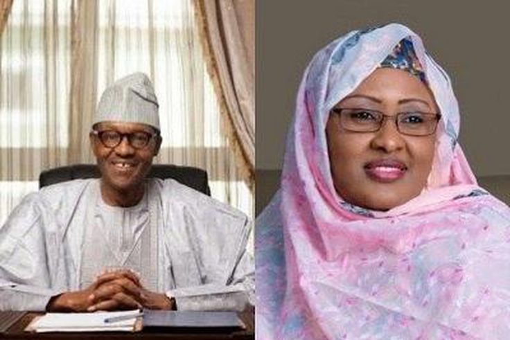 President Muhammadu Buhari and wife, Aisha