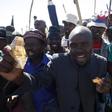 Striking platinum miners sing and dance during a rally near Lonmin's Marikana mine April 29, 2014. REUTERS/Mike Hutchings