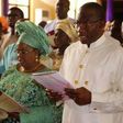 President Goodluck Jonathan and the First Lady, Dame Patience at the thanksgiving and farewell service held in their honour.