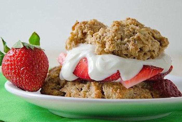 Breakfast strawberry shortcake