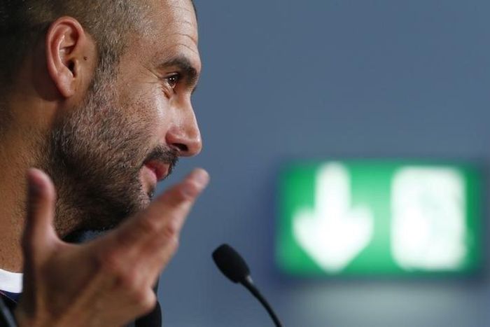 Bayern Munich coach Pep Guardiola during the press conference
Reuters / Michaela Rehle