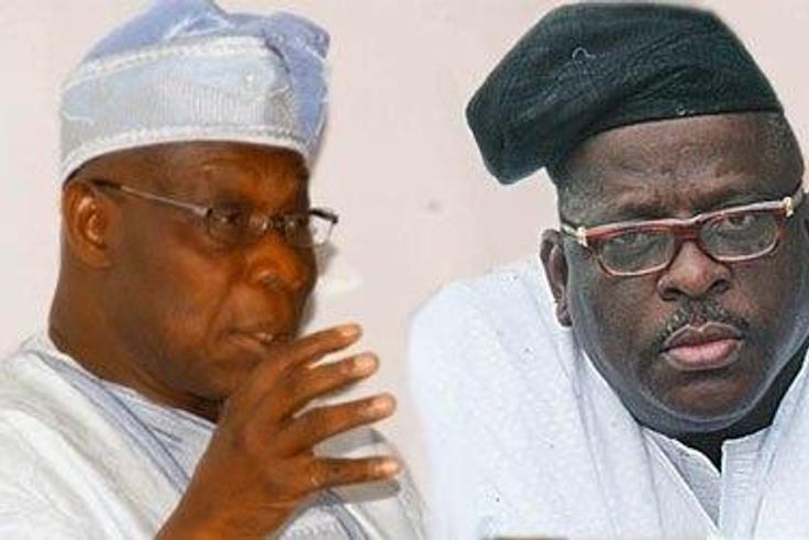 Former President Olusegun Obasanjo and Senator Buruji Kashamu