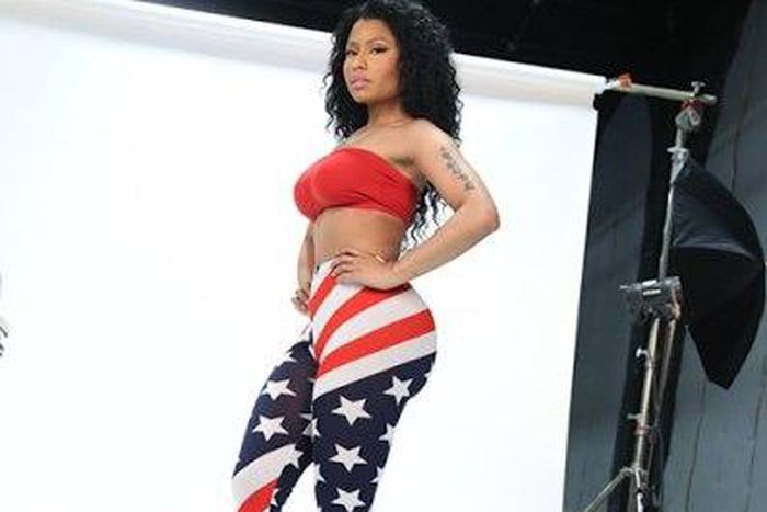 Nicki Minaj on the set of Barbershop 3