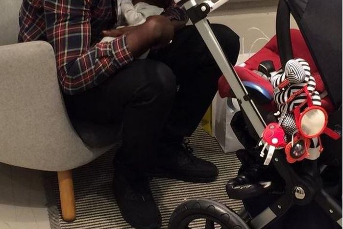 Teebillz with his son
