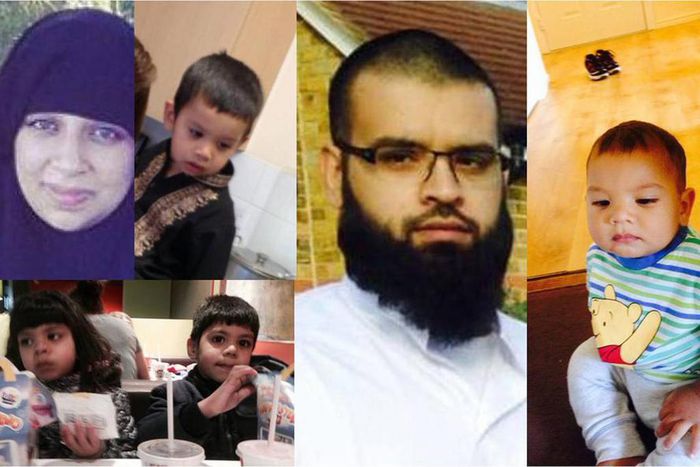 British authorities think that Asif Malik (center in glasses), his partner Sara Kiran (left) have taken their four children -- Zoha (bottom left), Essa (2nd from bottom left), Zarariya (2nd from top left) and Yhaya (right) -- to join ISIS in Syria.