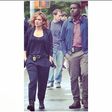 Jennifer Lopez filming a scene with Nigerian American actor, Dayo Okeniyi. 