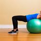 Crunches with exercise ball