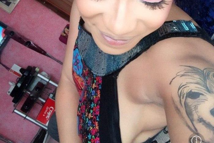 Tonto Dikeh showing off her new 'dog oriented' tattoo