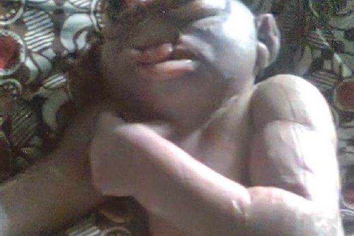 The strange baby with the horns