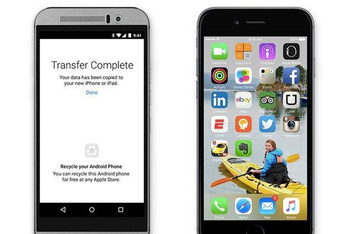 iOS 9 Android migration interface