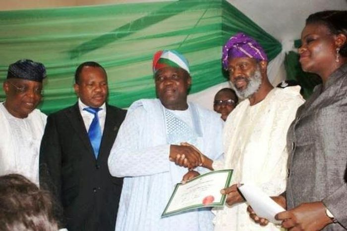 Lagos State Governor-elect, Akinwunmi Ambode receives certificate of return