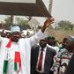 President Goodluck Jonathan at Kwara PDP rally before the 2015 general elections.