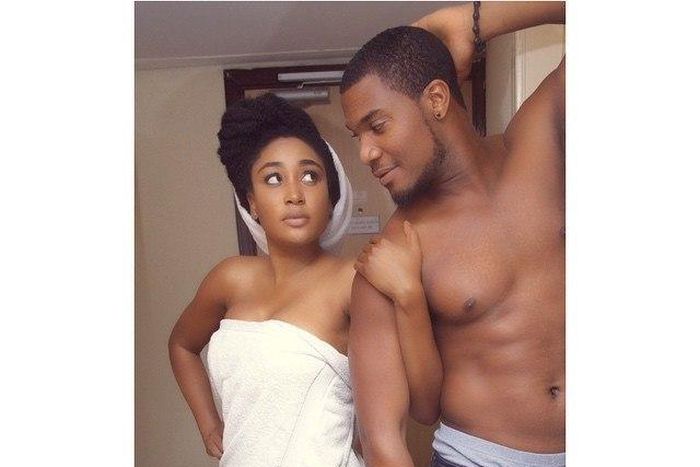 Mbong Amata and Kunle Rhemmy on set of 'The Getaway'