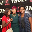Linda Ejiofor and fans at the #MeetYourFavouriteTinselCast event in Lagos