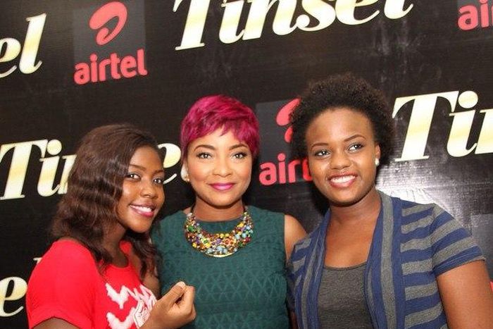 Linda Ejiofor and fans at the #MeetYourFavouriteTinselCast event in Lagos
