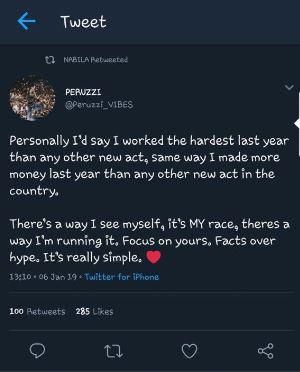 Peruzzi's tweet has gotten everyone talking