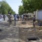 Security officers secure the site of a suicide bombing in Ndjamena, Chad, June 15, 2015. At least 27 people, including four suspected Boko Haram Islamist fighters, were killed and 100 others were injured on Monday in two attacks in Chad's capital, N'Dj...