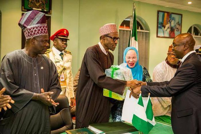 President Muhammadu Buhari commissions the Nigerian Immigration centre in South Africa on Monday, June 15, 2015