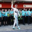 Formula One - F1 - Spanish Grand Prix 2015 - Circuit de Catalunya, Barcelona, Spain - 10/5/15
Mercedes' Nico Rosberg celebrates his win with his team
Reuters / Albert Gea