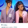 Rihanna peeps through Nicki Minaj's exposed cleavage