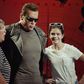 Arnold Schwarzenegger poses as Terminator wax works for fans
