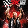 WWE Wrestler Stone Cold Steve Austin on the cover of the WWE 2K16 game