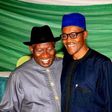 President Goodluck Jonathan and APC candidate, Muhammadu Buhari sign peace accord
