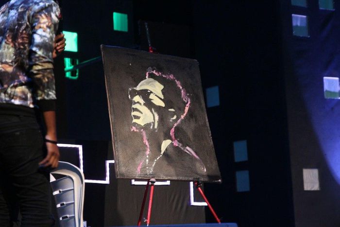 Unilag Student paints a portrait of Patoranking in 4 minutes