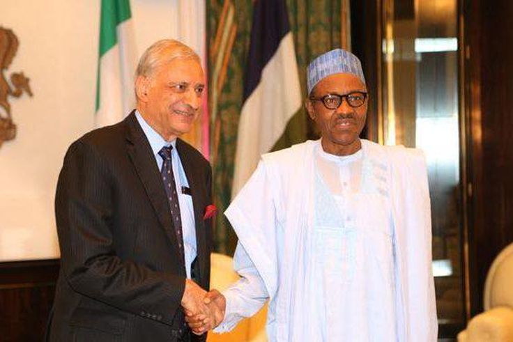 President Muhammadu Buhari meets with Commonwealth Secretary-General, Kamalesh Sharma on August 11, 2015.
