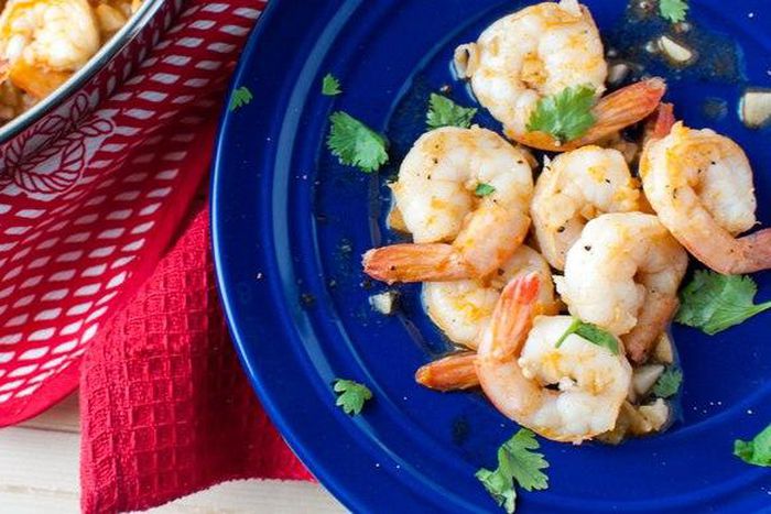 Garlic shrimp appetiser