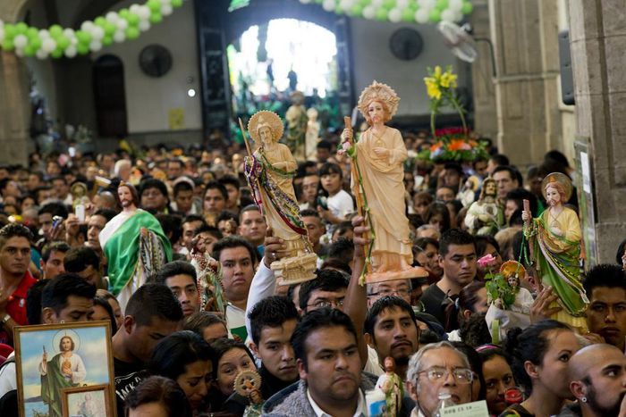 Saint Jude Thaddeus procession in Mexico city