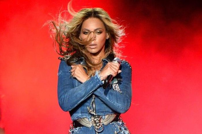 Beyonce in a customised diesel denim