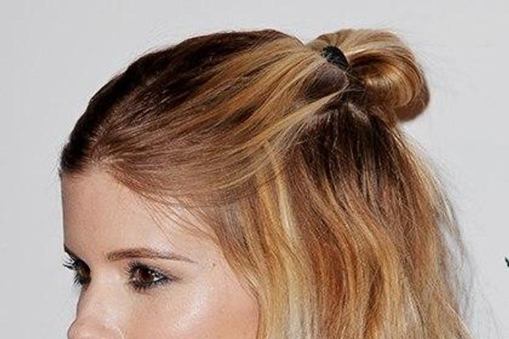 Kate Mara's half bun do
