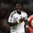 Swansea's Bafetimbi Gomis celebrates scoring their first goal. Football - Arsenal v Swansea City - Barclays Premier League - Emirates Stadium - 11/5/15
Reuters / Dylan Martinez
Livepic

EDITORIAL USE ONLY. No use with unauthorized audio, video, data, f...