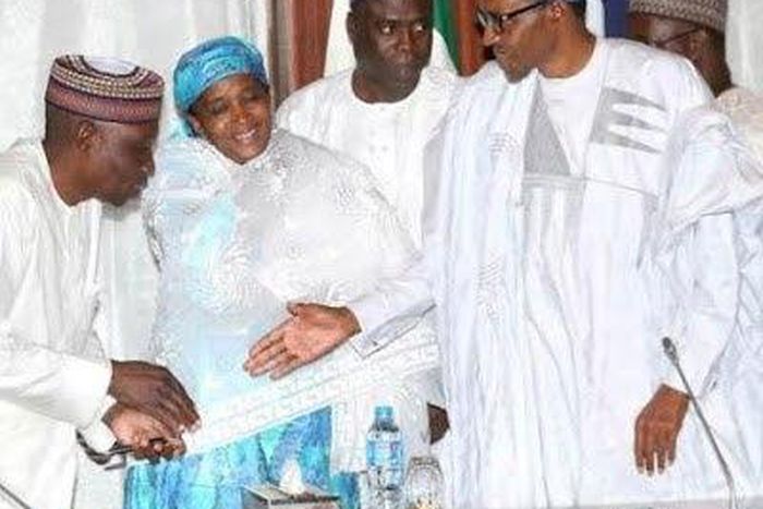 President Muhammadu Buhari meets with aviation sector executives on August 5, 2015 in Abuja