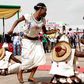 A cultural troupe performing at the inauguration of the 6th African arts and crafts expo